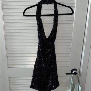Urban Outfitters Black Sequin Dress